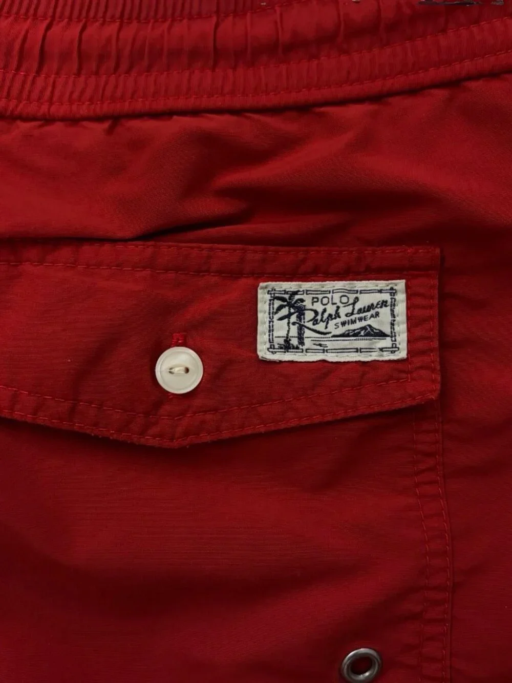 Polo Ralph Lauren Swim Trunks Mens XL Red Blue Navy Waistband White Drawstring